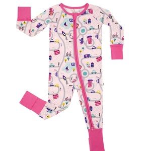 Little Sleepies Road Trip Pink Zippy